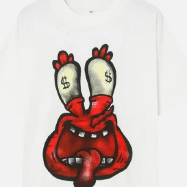 Billionaire Studios New Fashion Animal Head Hand Printed Tee White (2)